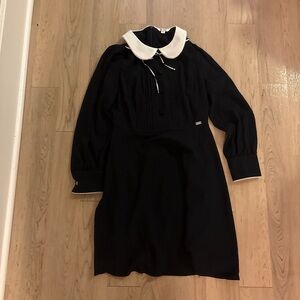 Black Dress with White Collar